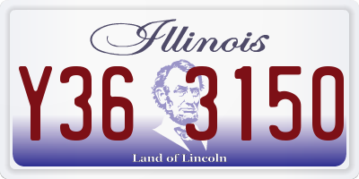 IL license plate Y363150