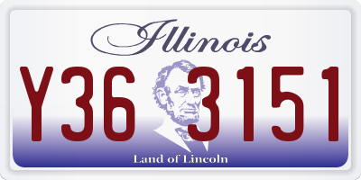 IL license plate Y363151