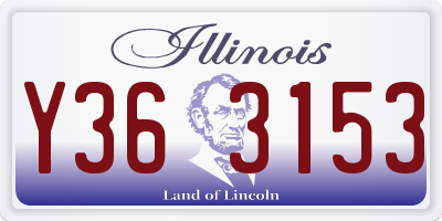 IL license plate Y363153