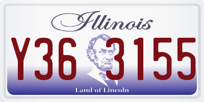 IL license plate Y363155