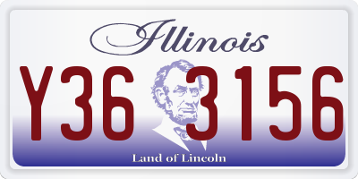 IL license plate Y363156