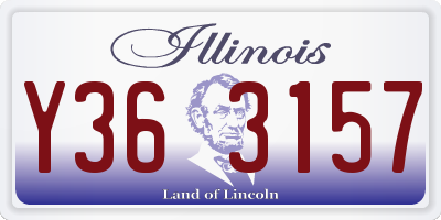 IL license plate Y363157