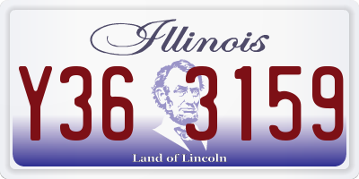 IL license plate Y363159