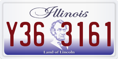 IL license plate Y363161