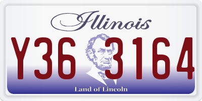 IL license plate Y363164