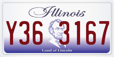 IL license plate Y363167