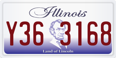 IL license plate Y363168