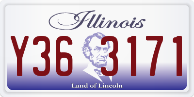 IL license plate Y363171