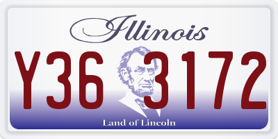 IL license plate Y363172