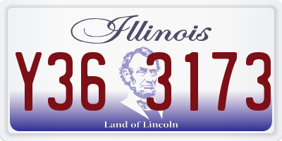 IL license plate Y363173