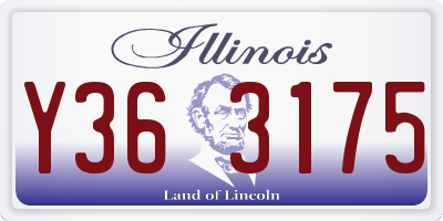 IL license plate Y363175