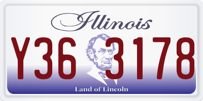 IL license plate Y363178