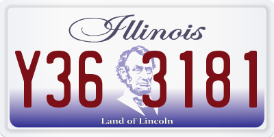 IL license plate Y363181