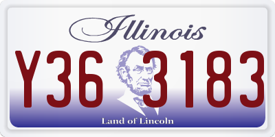 IL license plate Y363183