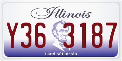 IL license plate Y363187