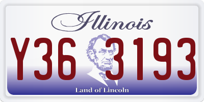 IL license plate Y363193