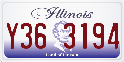 IL license plate Y363194