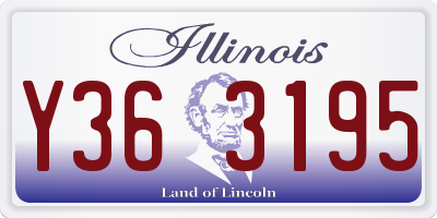 IL license plate Y363195