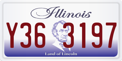 IL license plate Y363197
