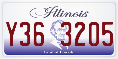 IL license plate Y363205