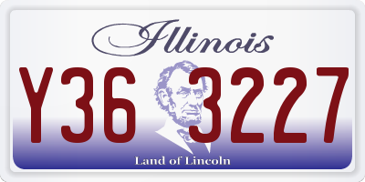 IL license plate Y363227