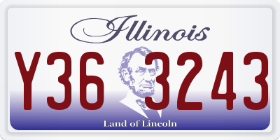 IL license plate Y363243