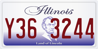 IL license plate Y363244