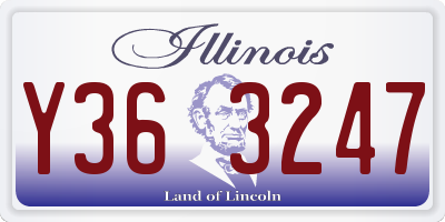 IL license plate Y363247