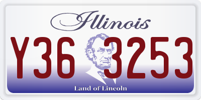 IL license plate Y363253