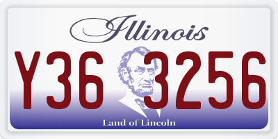 IL license plate Y363256
