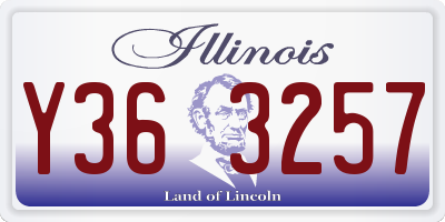 IL license plate Y363257