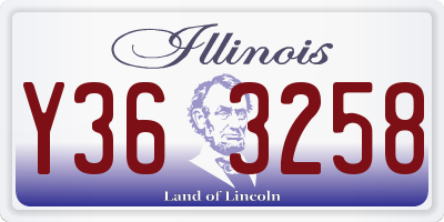 IL license plate Y363258