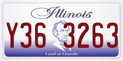 IL license plate Y363263
