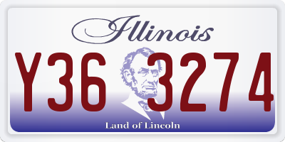 IL license plate Y363274