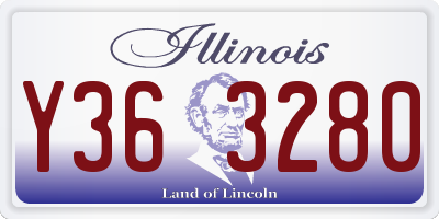 IL license plate Y363280