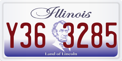 IL license plate Y363285