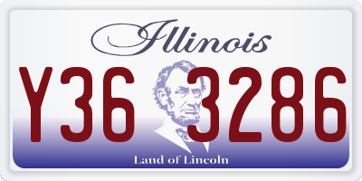 IL license plate Y363286