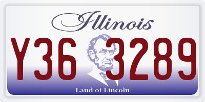 IL license plate Y363289