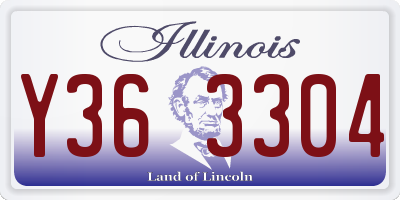 IL license plate Y363304
