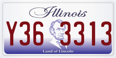 IL license plate Y363313