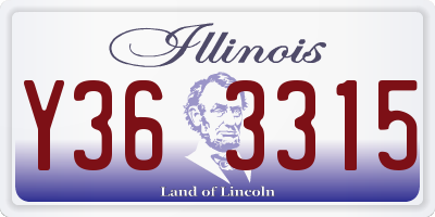 IL license plate Y363315