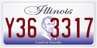 IL license plate Y363317