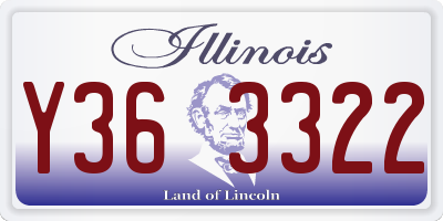 IL license plate Y363322