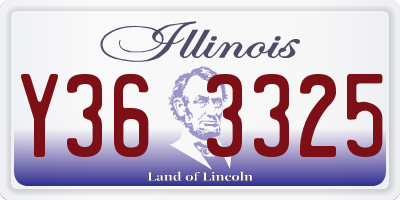 IL license plate Y363325