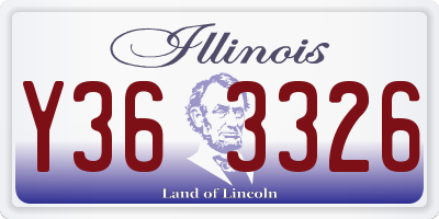 IL license plate Y363326