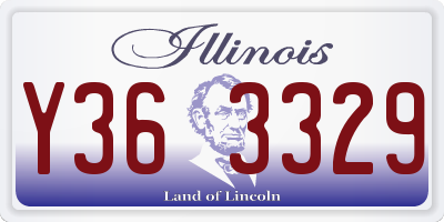 IL license plate Y363329