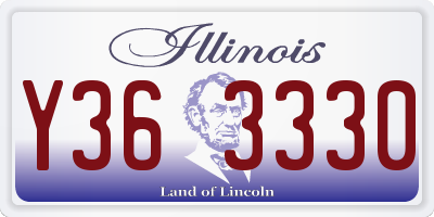 IL license plate Y363330