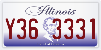 IL license plate Y363331