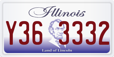 IL license plate Y363332