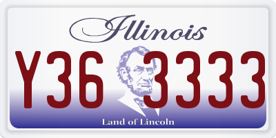 IL license plate Y363333